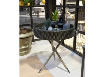 CANOPO - Round resin garden side table by Samuele Mazza Outdoor - view 2